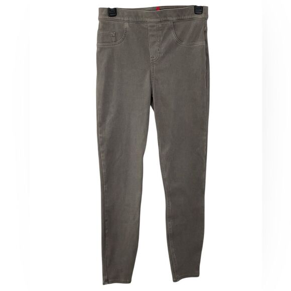Spanx Jean-ish Ankle Leggings Pull On Gray Earthy Taupe Size MEDIUM - Picture 2 of 7